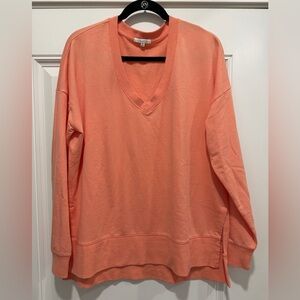 NEW Modern V-Neck Weekender, Size M, Persimmon